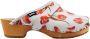 DINA dames klompen zweedse muilen Rode tulpen print - Thumbnail 3