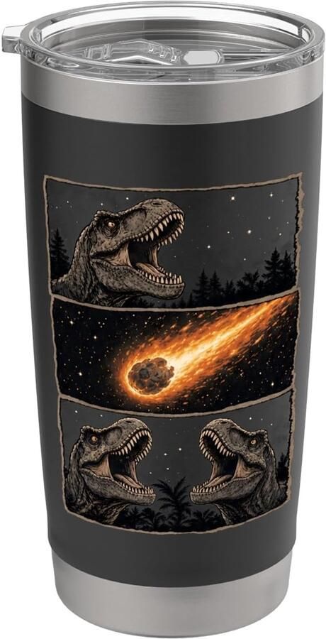 Dinosaurus meteoor asteroid uitsterving T-Rex strip thermobeker