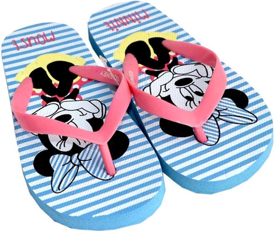 Disney Blauw gestreepte slippers van Minnie Mouse