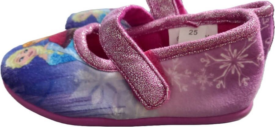 Disney Frozen pantoffels sloffen paars rubberen zool klittenband