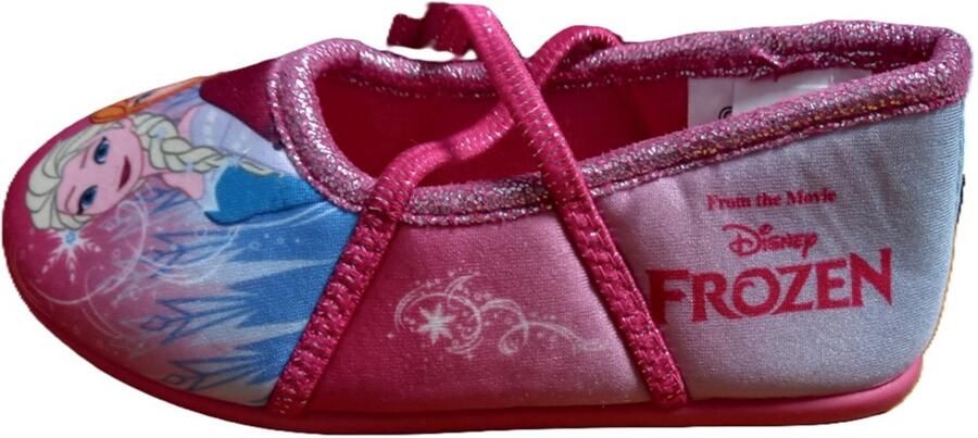 Disney Frozen pantoffels sloffen roze glitters rubberen zool elastisch - Foto 2
