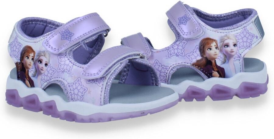 Disney Frozen Meisjes Sandaal Lila Met Lichtjes Beige