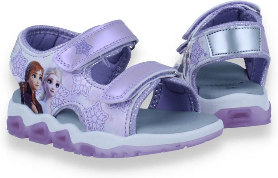 Disney Frozen Meisjes Sandaal Lila Met Lichtjes Beige - Foto 2
