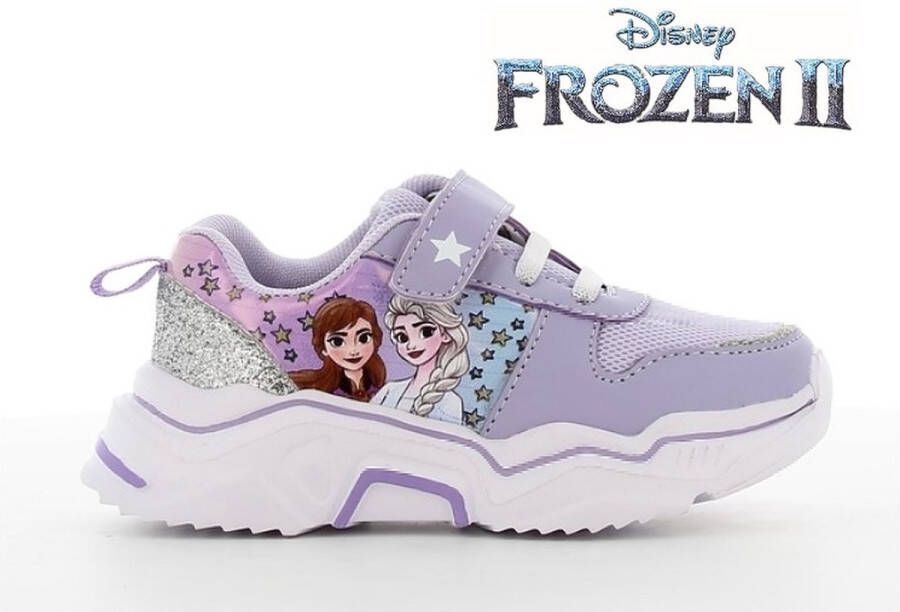 Disney Frozen kinderschoenen -- sneakers voor meisjes met velcro klittenband Elsa & Anna sportschoenen - Foto 1