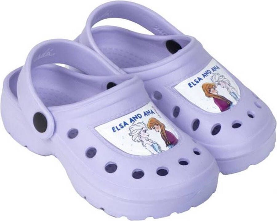Disney Frozen klompen Elsa Anna strandklompen clogs strandslippers kinderklompen slippers instappers lila