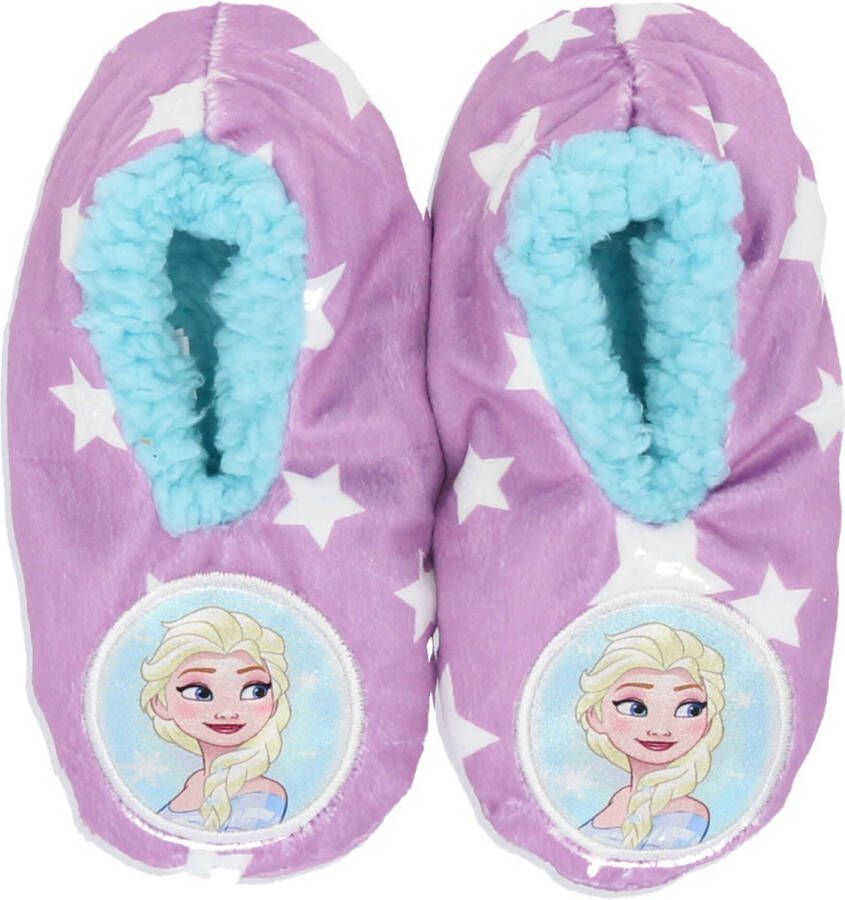 Disney Frozen pantoffels lila anti-slip sterren