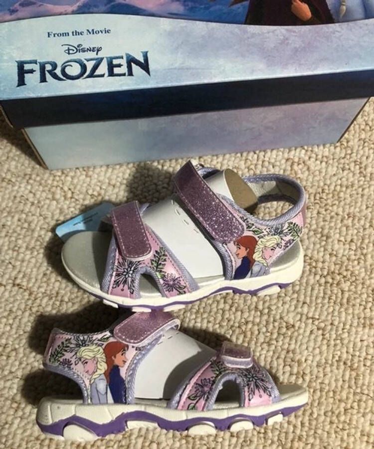 Disney Frozen sandalen schoenen klittenband roze paars glitters