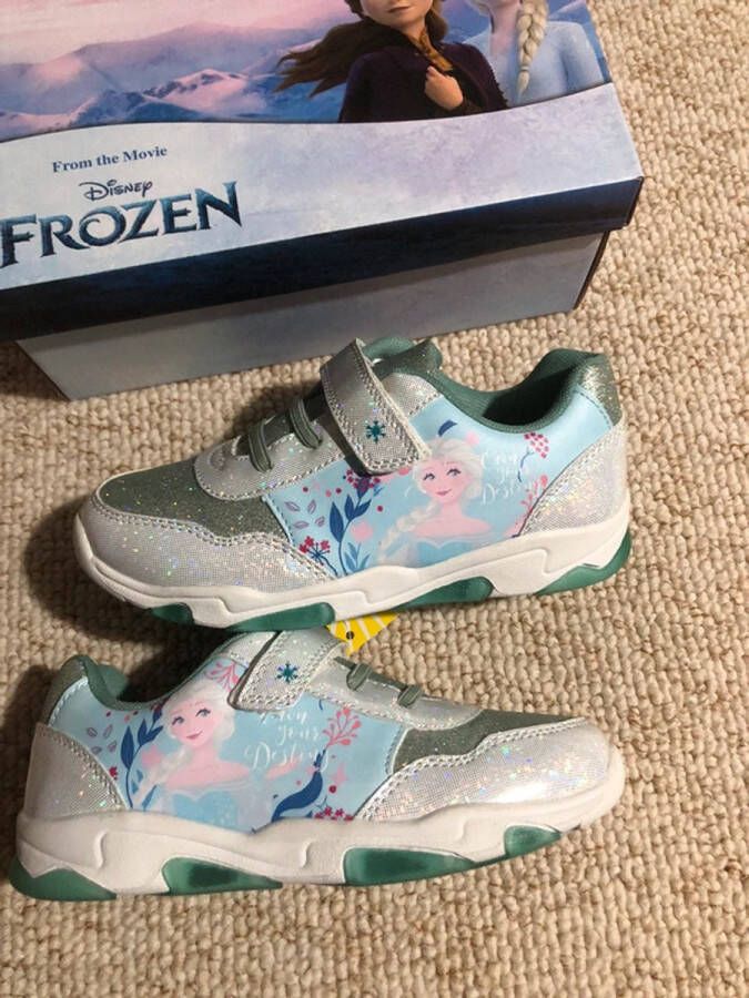 Disney Frozen sneakers schoenen licht glitters groen Elsa