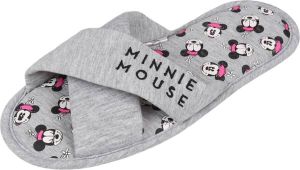 Disney Minnie Mouse Grijze damespantoffels sloffen huisschoenen