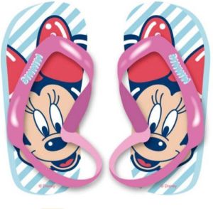 Disney Minnie Mouse teenslippers met elastisch hielbandje blauw