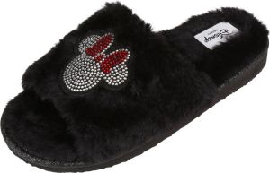Disney Minnie Mouse Zwarte pantoffels met bont sloffen