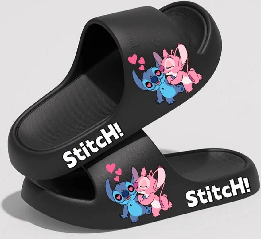 Disney Slippers Stitch Angel zwart