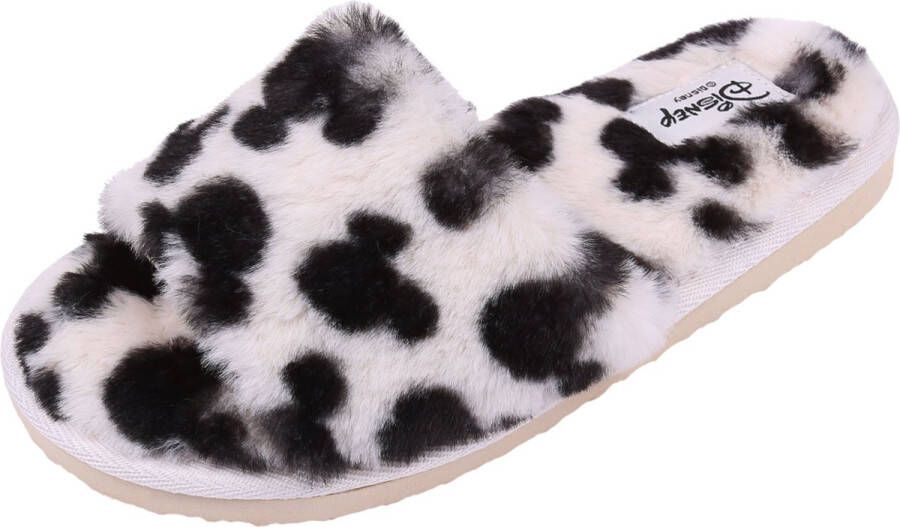 Disney Zwart-beige bontpantoffels Mickey Mouse 40 - Foto 2
