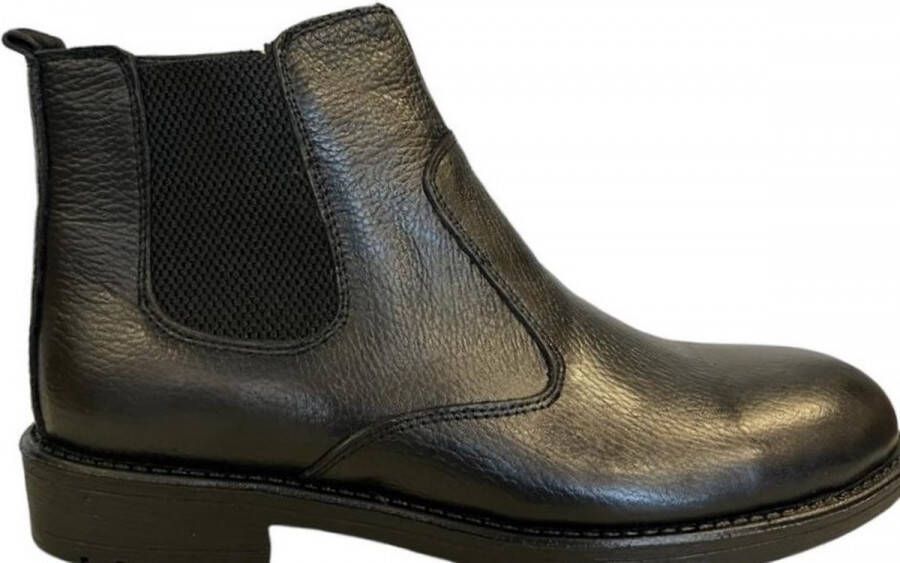 Chelsea Boots Klassieke Heren laarzen met ritssluiting 1003 LEATHER Zwart