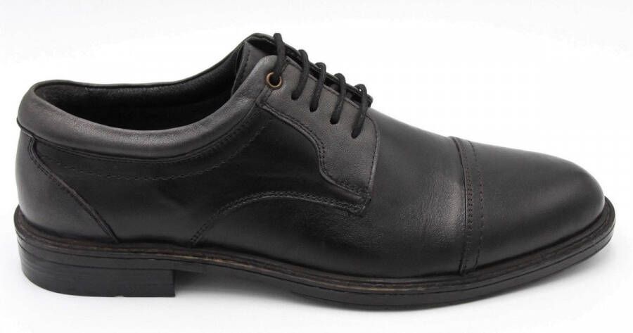 Online Express Schoenen Heren veterschoen Mannenschoen Oliver wing Casual comfort schoenen 02 Echt leer Zwart