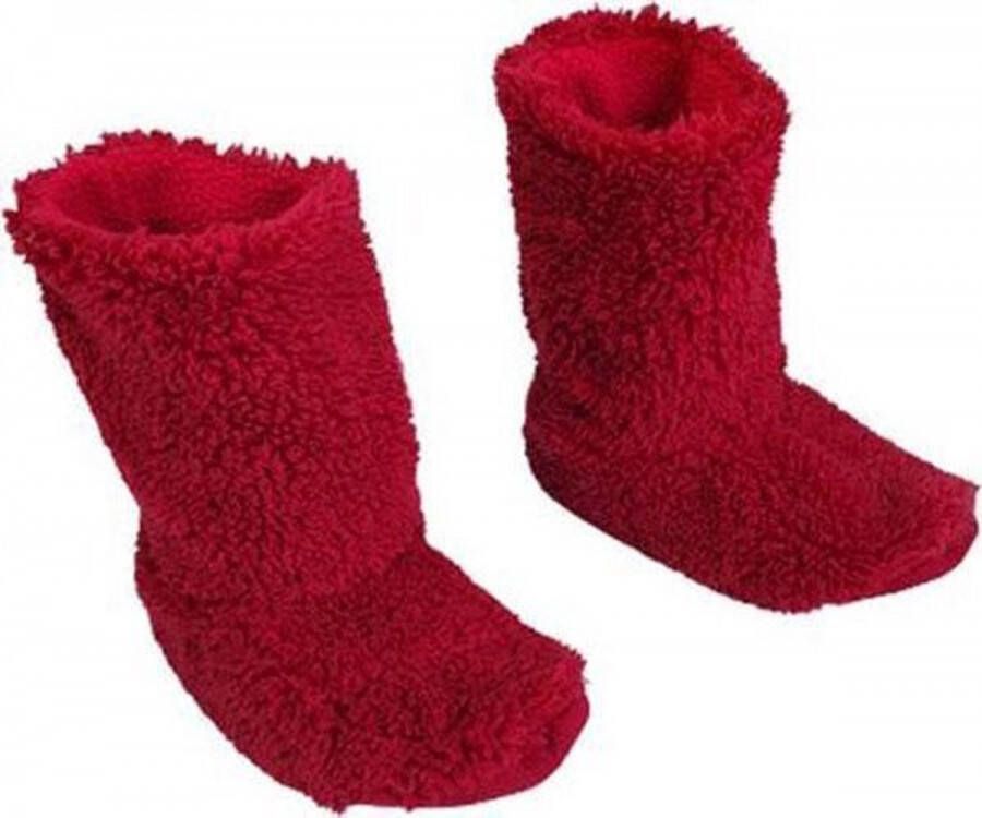 Pantoffel hoog model balletjes Sloffen Rood Polyester Pantoffels Dames Pantoffels meisjes Warme pantoffels Sloffen dames Sloffen meisjes Winter Kerstcadeau Sinterklaas Mode Warm Cozy