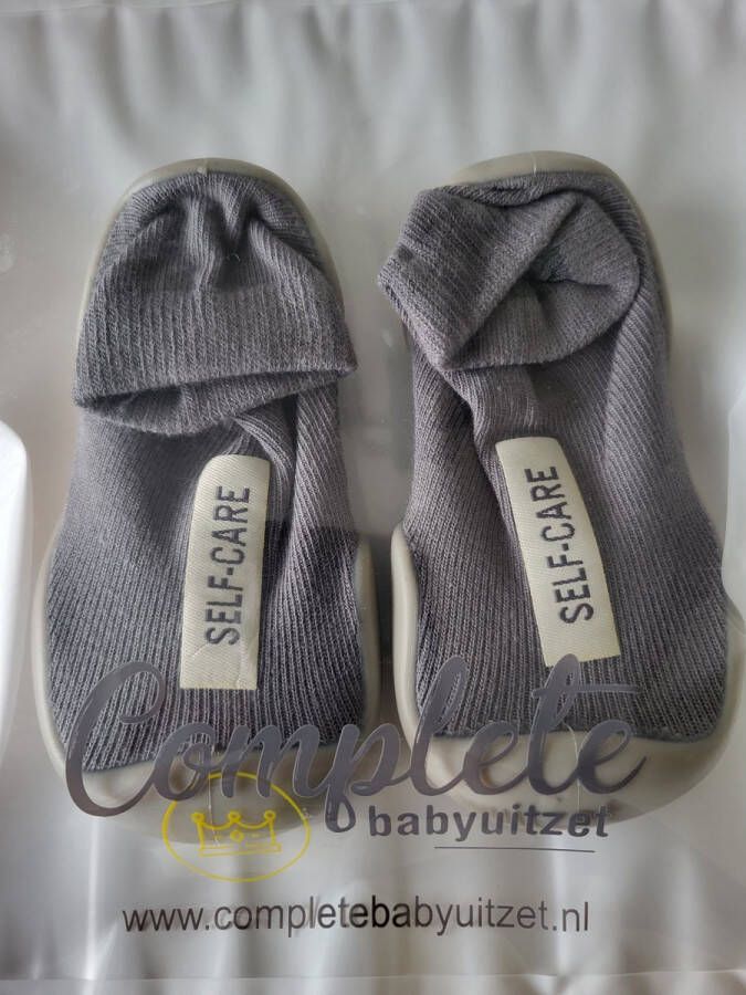 Antislip baby schoentjes eerste loopschoentjes – Completebabyuitzet – 18-24 maanden 14 cm – Grijs