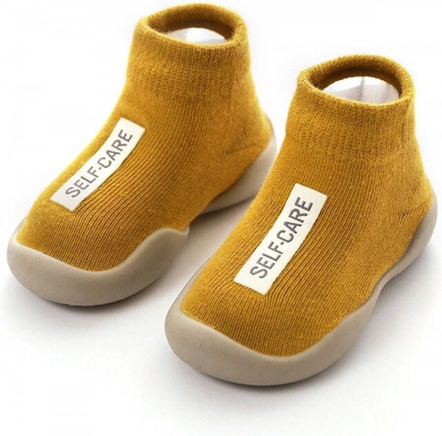 Antislip baby schoentjes eerste loopschoentjes – Completebabyuitzet 12-18 maanden 13.5 cm – geel