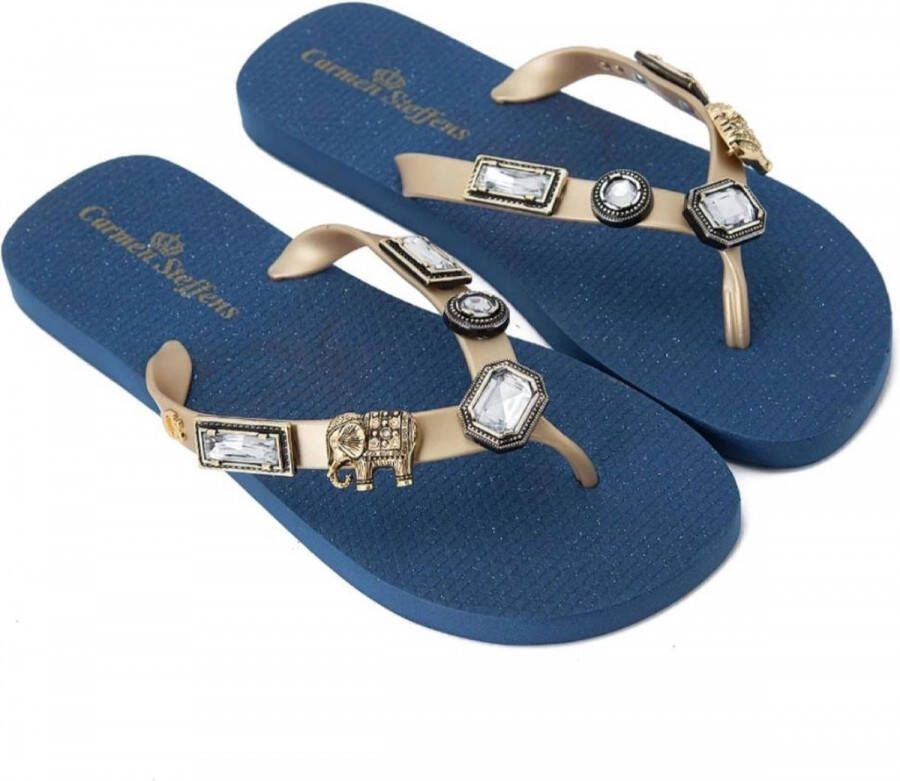 Merkloos Sans marque Braziliaanse Slippers Groot favoriet Teen sandaal Tenen Blauw Olifant beeld Teen Slippers