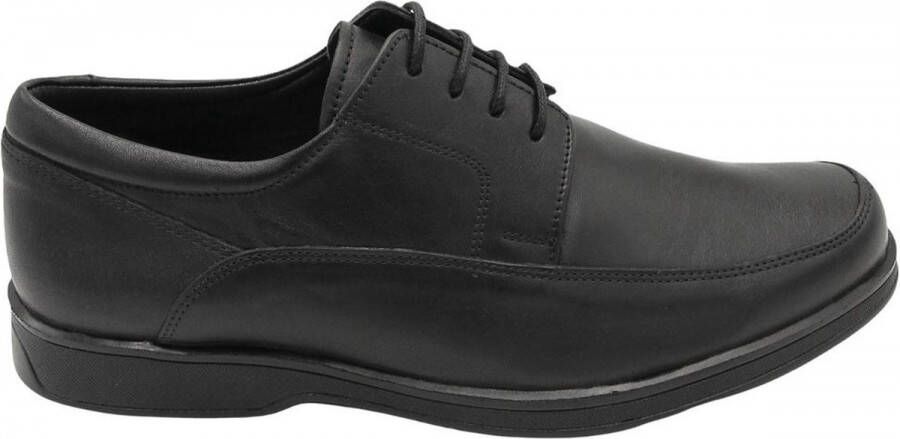 Merkloos Sans marque Heren comfort schoenen Mannen veterschoen 1098 Echt leer Zwart