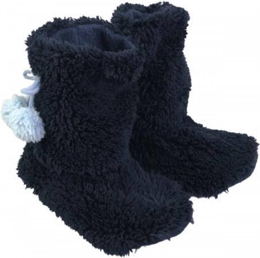 Hoog model pantoffel balletjes Donkerblauw 32 Pantoffels – Pantoffels Warme pantoffels – Sloffen – Sloffen – Winter Kerst cadeau – Kerstcadeau – Kerst – Sinterklaas – Cadeau – Warm Cozy