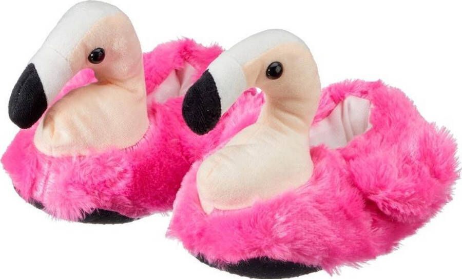 Merkloos Sans marque Kinder dieren pantoffels sloffen flamingo