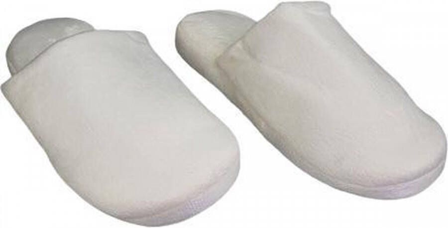 Model laag pantoffels velvet look Crème 43 Pantoffels unisex Warme pantoffels – Sloffen dames – Winter Kerst cadeau – Kerstcadeau – Kerst – Sinterklaas – Cadeau Mode – Warm Cozy - Foto 3