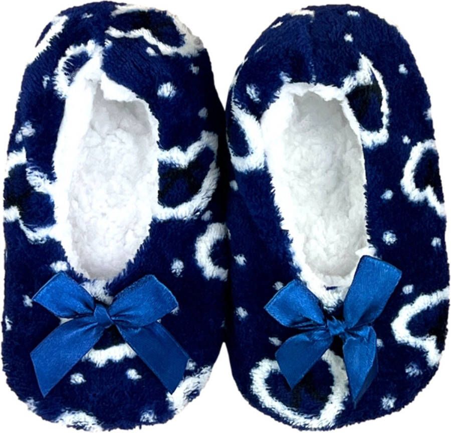 Merkloos Sans marque Pantoffels Meisjes Sloffen Hartjes Blauw