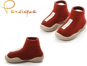 Merkloos Sans marque Perzique Unisex baby schoen zachte rubber zool anti slip babyschoen rood