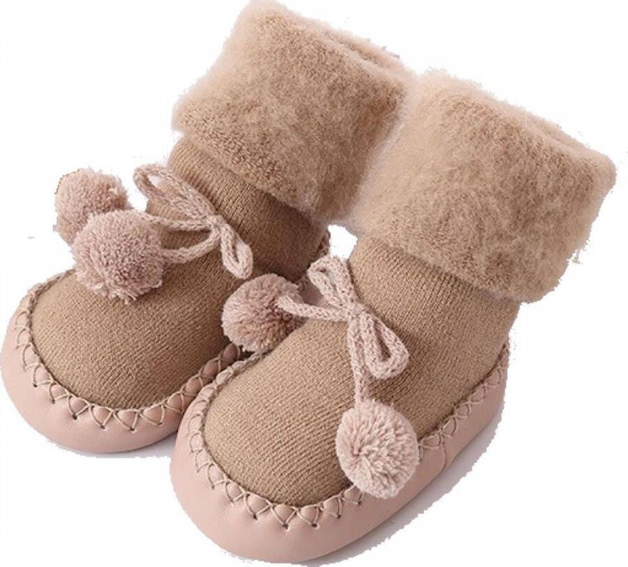 Merkloos Sans marque Winterschoentjes voor baby's Winter slofjes Wintersloffen Babyschoentjes Bruin