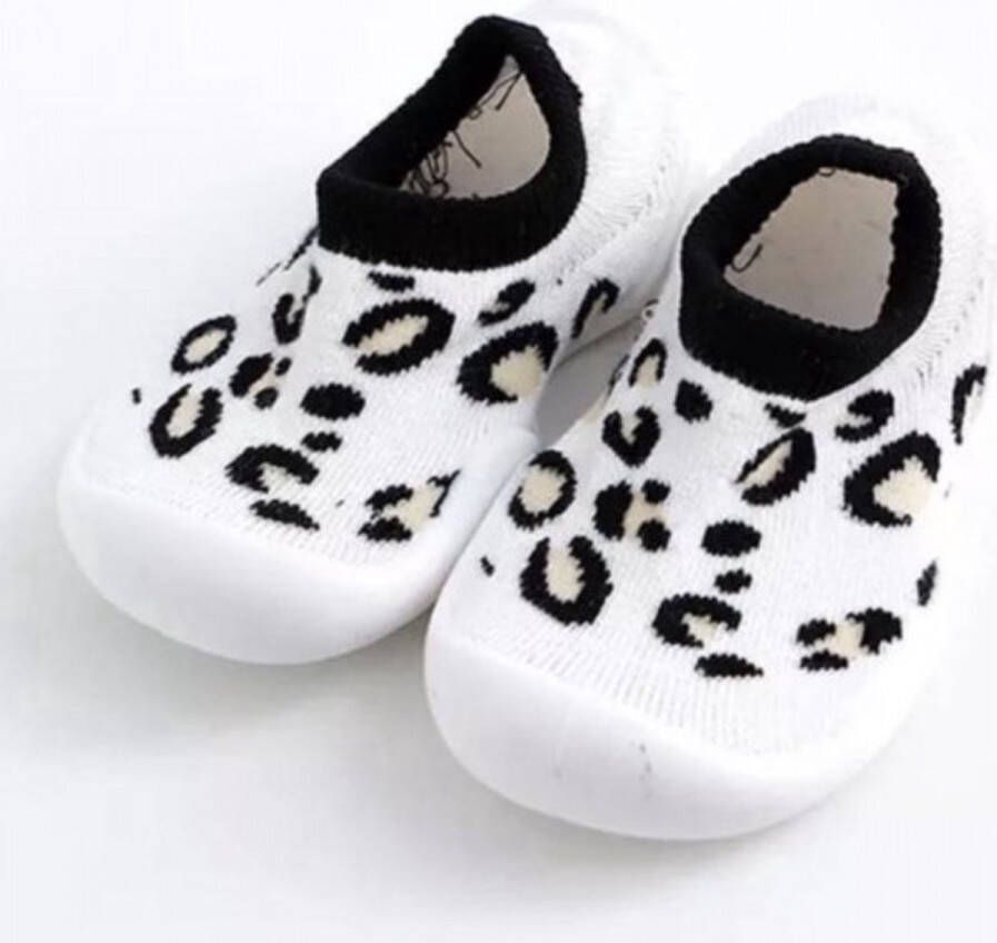 Slofjes Baby Panter Voetlengte 12 CM Anti Slip Zooltje Kraamcadeautje Unisex 1 Tot 1 5 Jaar