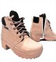 Djsa fashion Warmgevoerd Biker boots kind-kinderlaarzen-bottines voor meisjes met imitatieleer zwart - Thumbnail 1