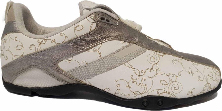 Donna Karen Speed lace Dames Veterschoen Leather 23371719 165 Newspaper White