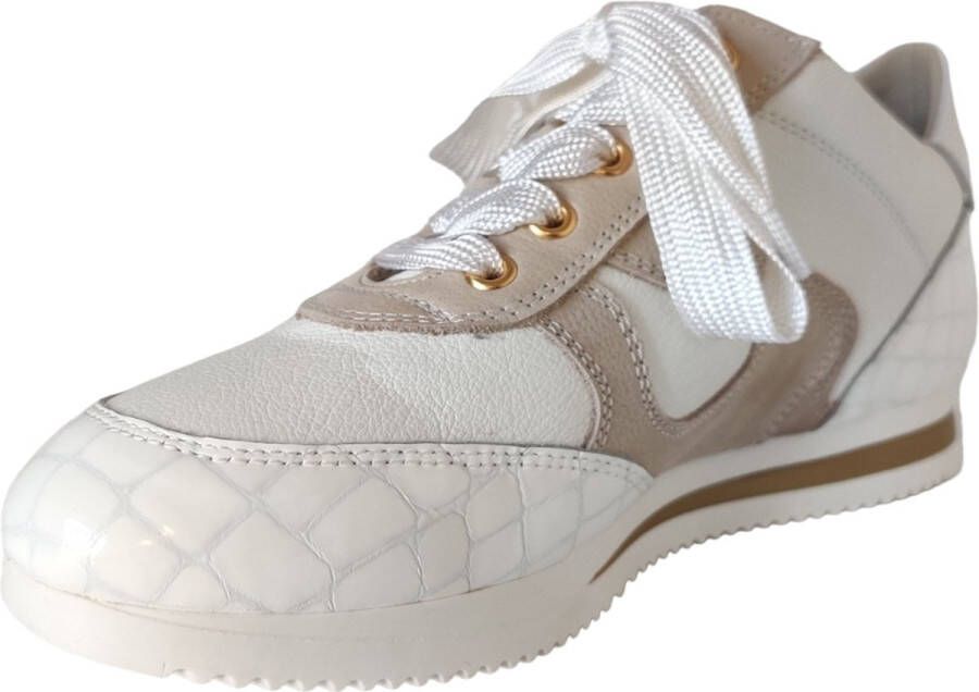 DL Sport Leather Sneaker with Zip Cream