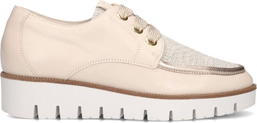 DL SPORT Veterschoenen Dames 6582 Maat: 40 Materiaal: Leer Kleur: Beige