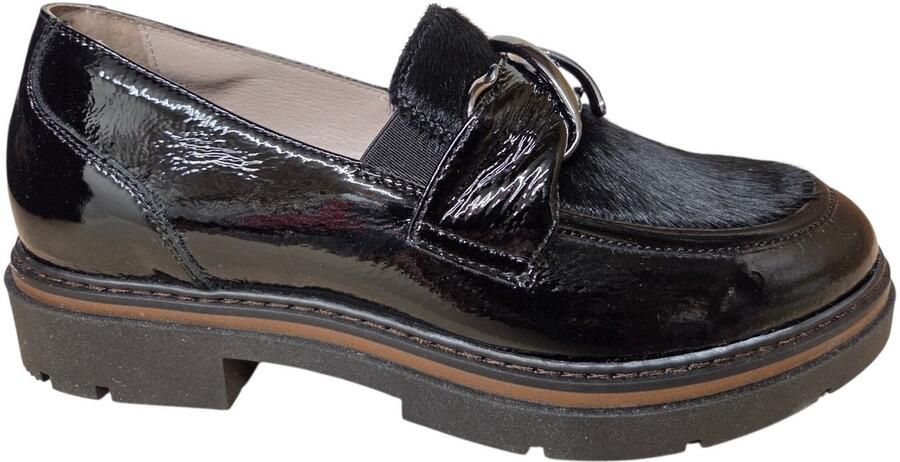 DL SPORT Loafers Dames 6766 Ponyhair Zwart - Foto 2