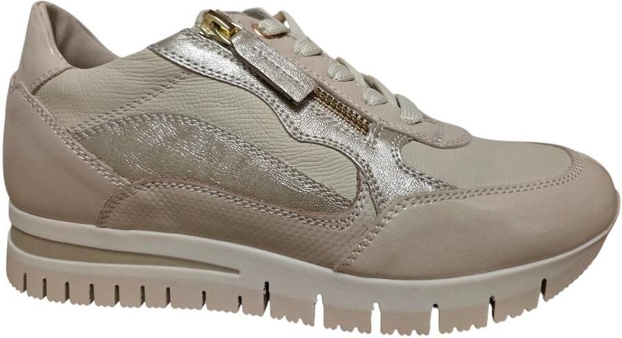 DL Sport 6926 703 Gloss Sabbia Sneakers Beige Leer Dames Beige