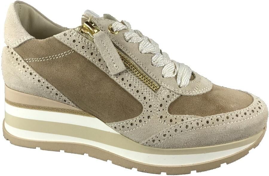 DL Sport 7008 V04 suède dames sneaker voor steunzolen Bonne Shoe