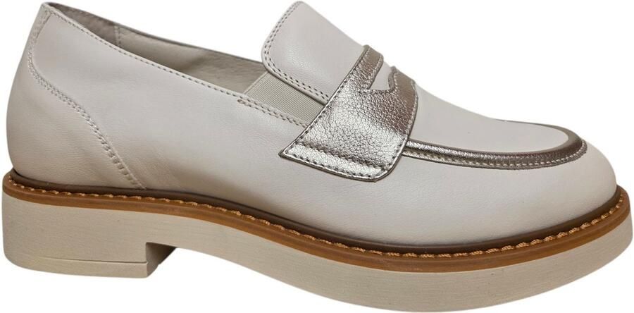 DL Sport 7033 001 Sun Panna Instappers Wit Leer Dames Gebroken Wit