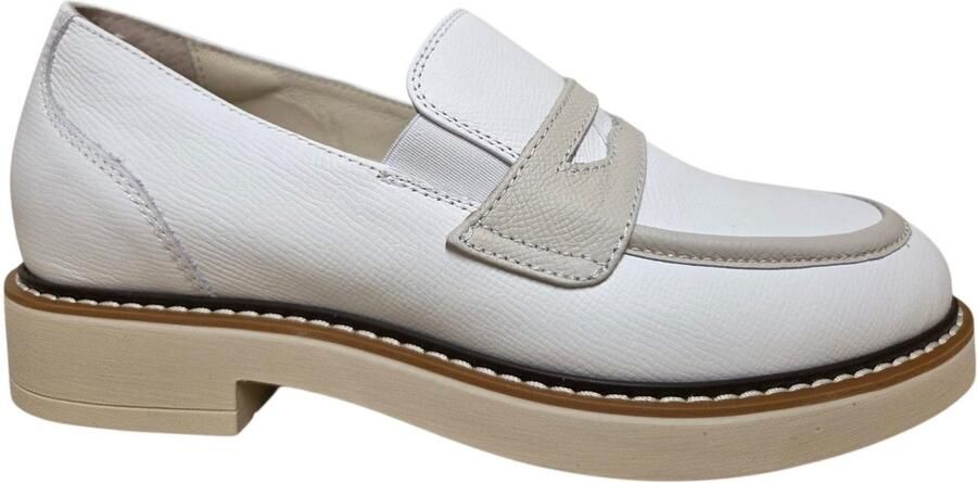 DL Sport 7033 Alpina White Instappers Wit Leer Dames Wit