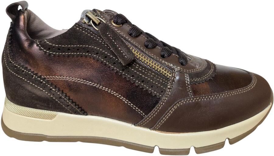 DL Sport 7116 944 02 Vitello TDM Sneakers Bruin Brons Leer Dames Bruin - Foto 2