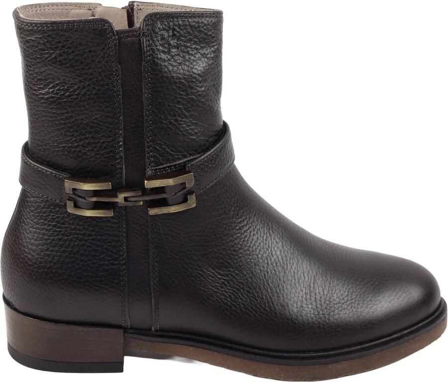 DL Sport 7205 Enkellaarzen Vrouwen donker bruin