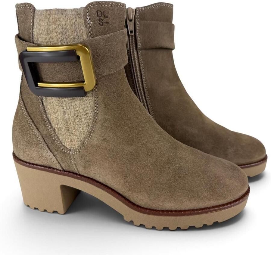 DL Sport 7223 taupe damesboots voor steunzolen