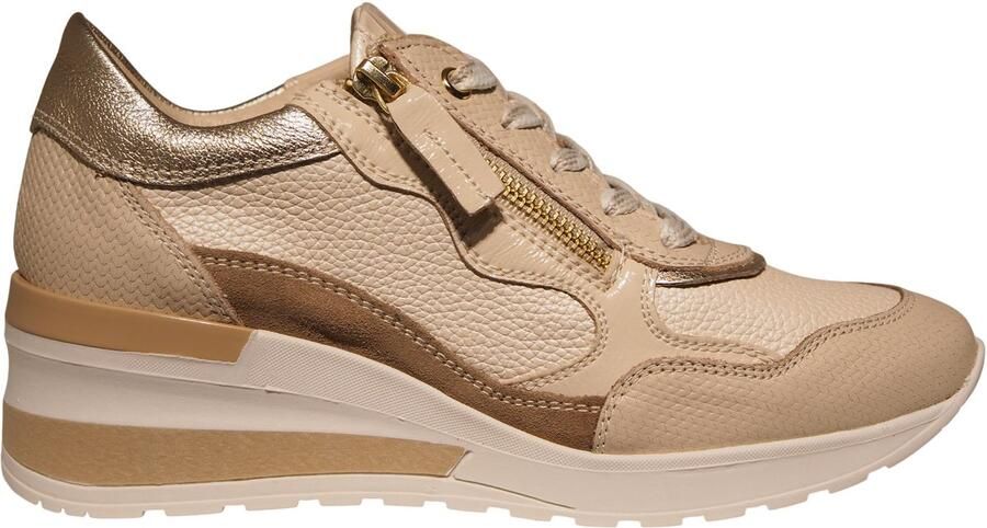 DL Sport beige leren dames sneakers