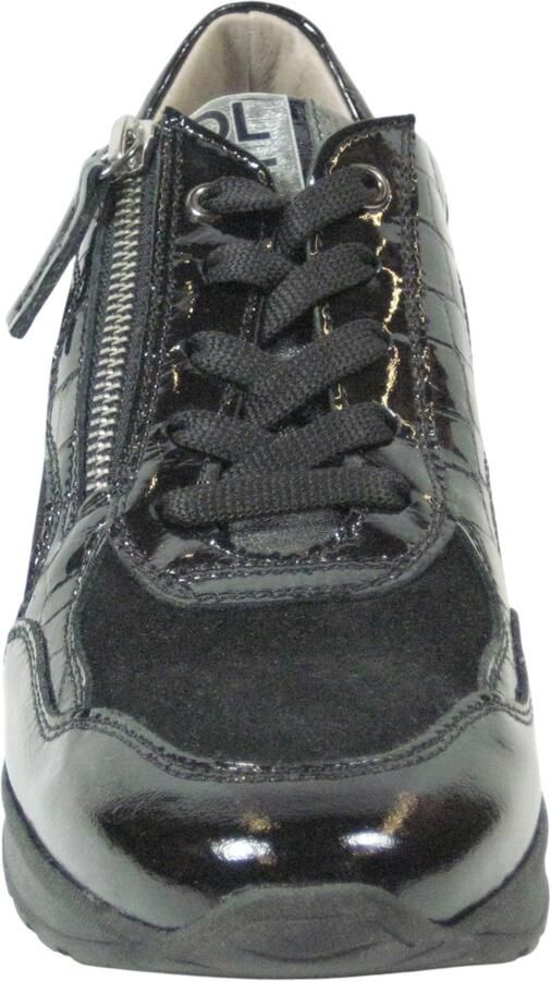 DL Sport Dames nette sneaker met hak Artikel 6751 Zwart combinatie