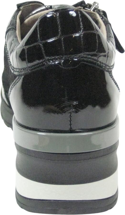 DL Sport Dames nette sneaker met hak Artikel 6751 Zwart combinatie