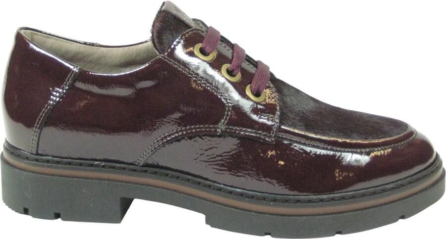 DL Sport Dames nette veterschoen Artikel 7249 Bordeaux combinatie