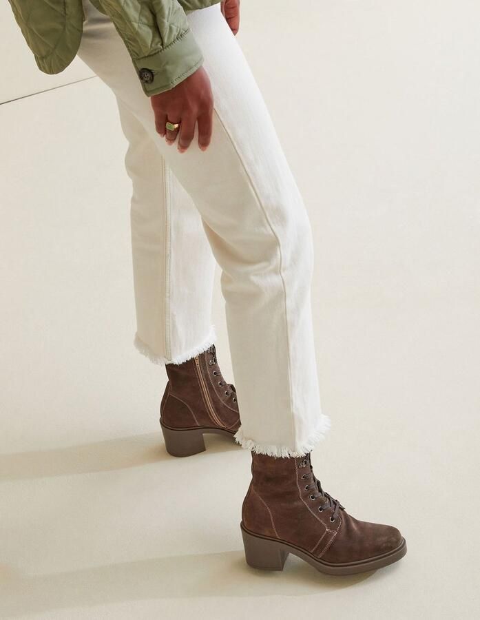 DL SPORT Enkellaarsjes Dames 5549 Maat: 41 Materiaal: Leer Kleur: Taupe - Foto 4