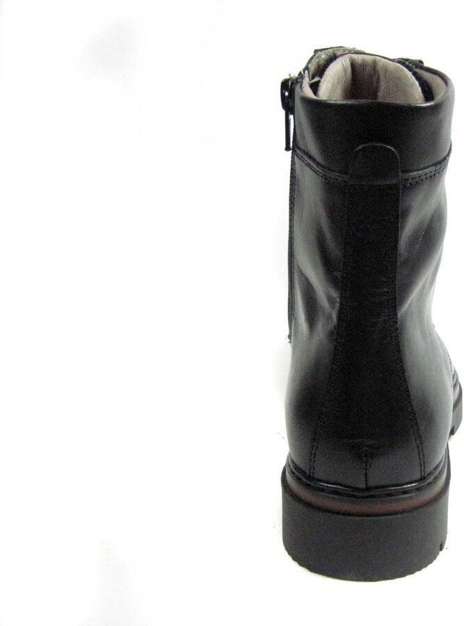 DL Sport half hoge leren veterboots 6768.02 Zwart