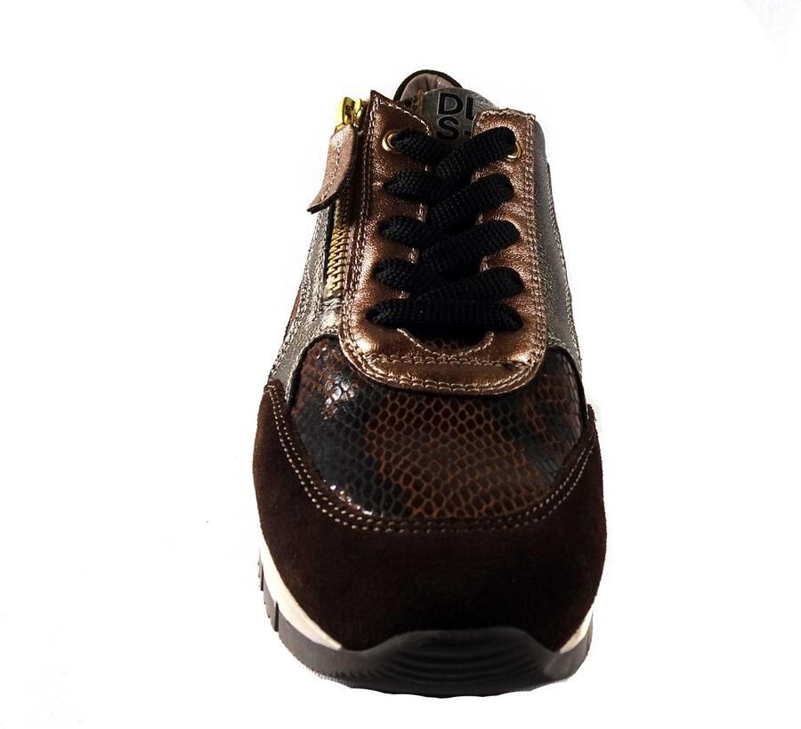 DL Sport sneaker met uitneembaar voetbed 6725.02 BRUIN COMBI